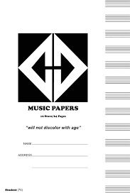 Music Papers 12 Stave Manuscript Notebook 64pgs
