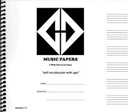 Music Papers 6 Stave Manuscript Notebook 64pgs
