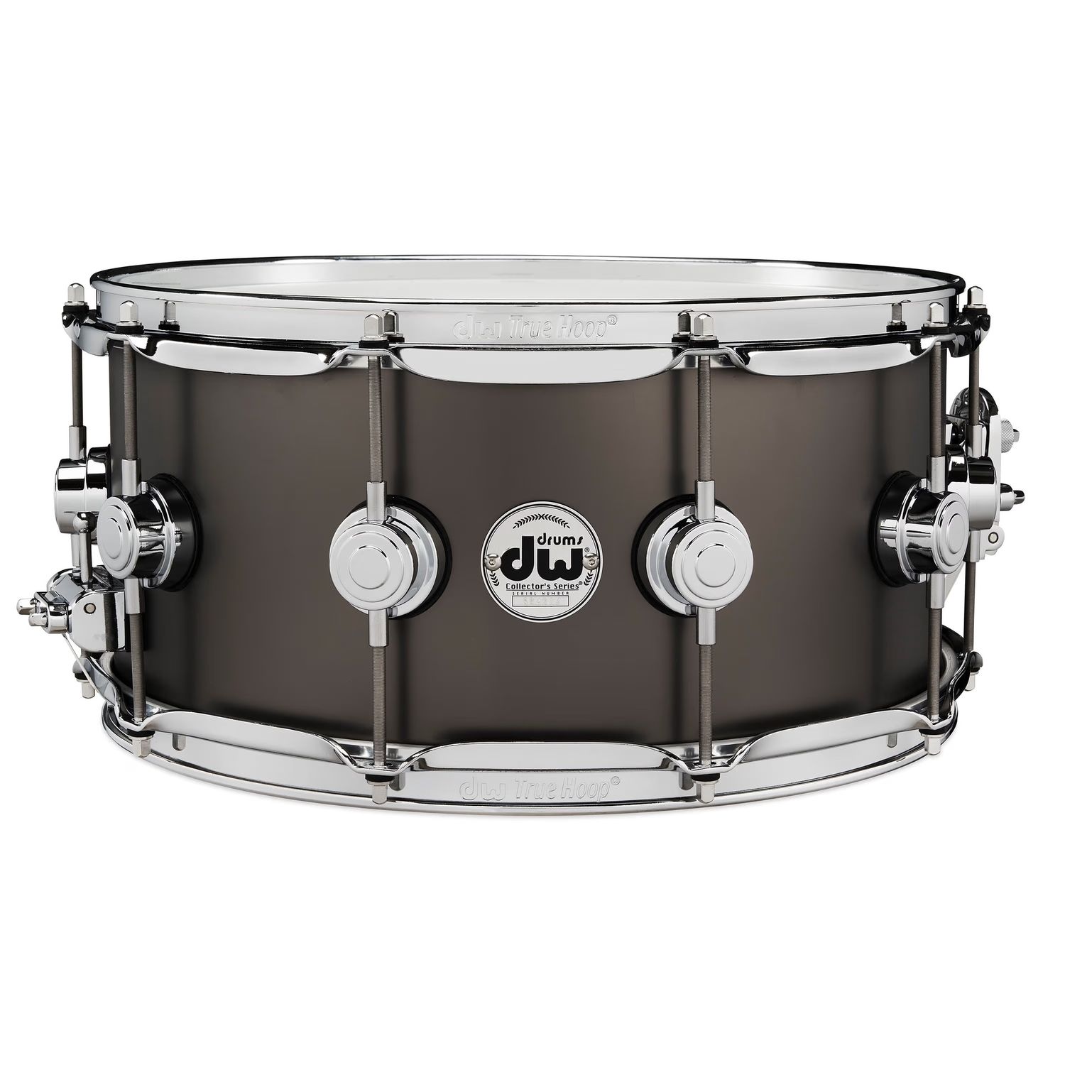 SATIN BLACK OVER BRASS SNARE, CR HW