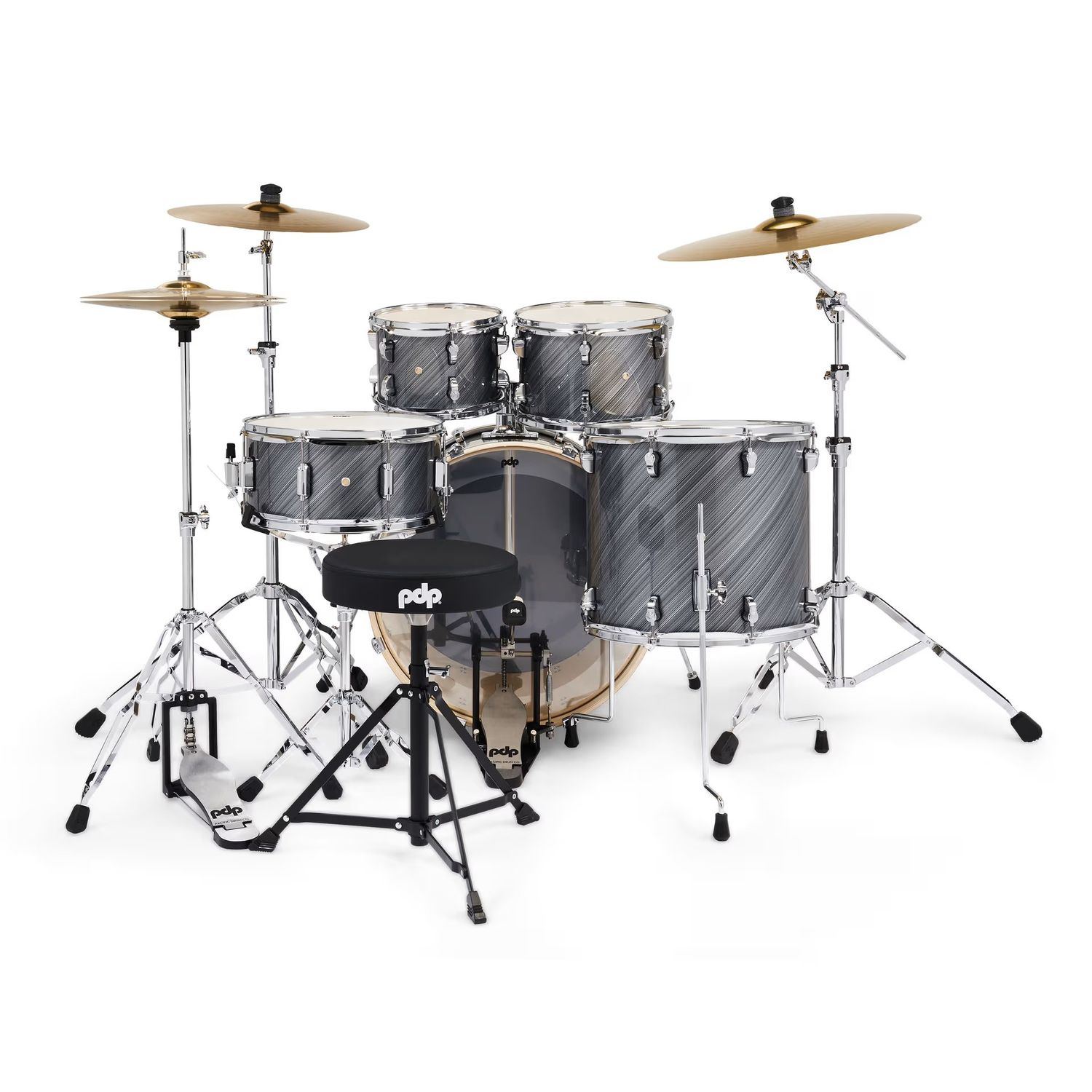 PDP Mainstage 5pc w/HW, Paiste Cym, Throne, TW Graphite