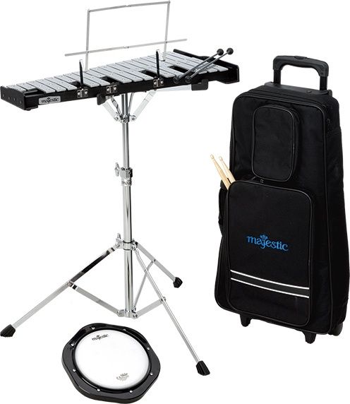 Majestic 32 Note Bell kit w/Rolling Bag, Pad &amp; Stand