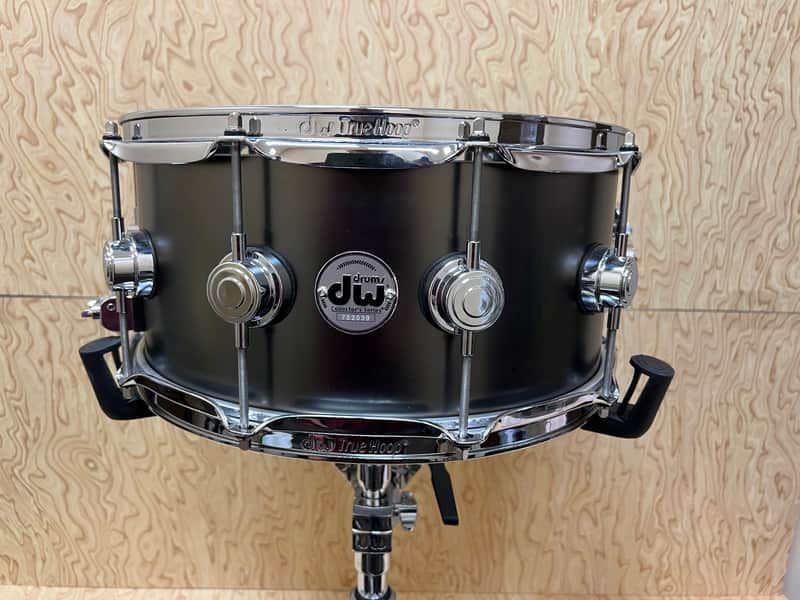 DW 6.5 X 14" SATIN BLACK OVER BRASS SNARE, CR HW