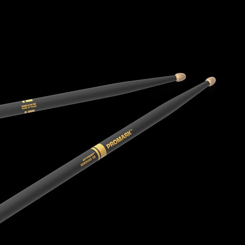 ProMark Rebound 5B ActiveGrip Hickory Drumstick, Acorn Wood Tip