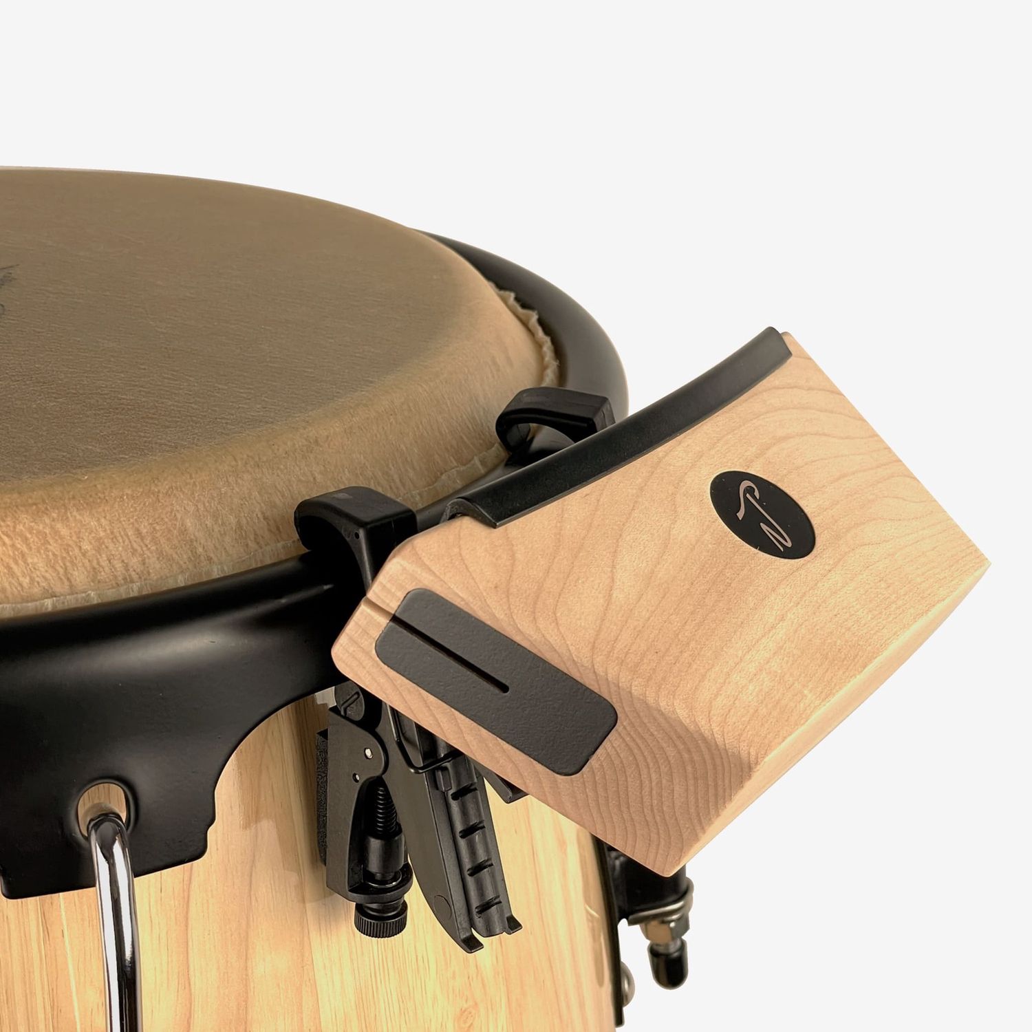 Native Tounge Maple RhymBlock Drum Hoop Mounted Woodblock, 6 Inches