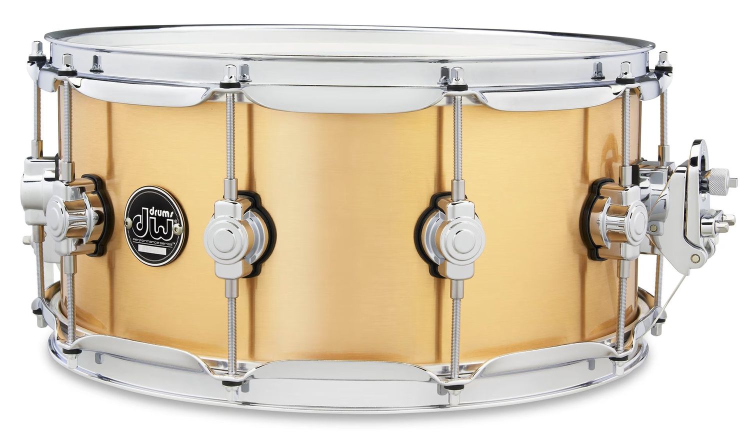 DW PERF 6.5X14 1MM POLISHED BRASS SNARE