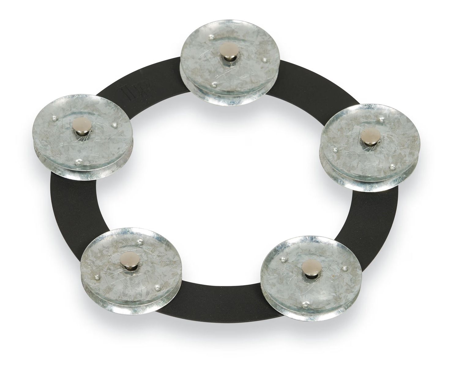 LP 6IN TAMBO-RING BLACK SAND W/GALV JINGLE