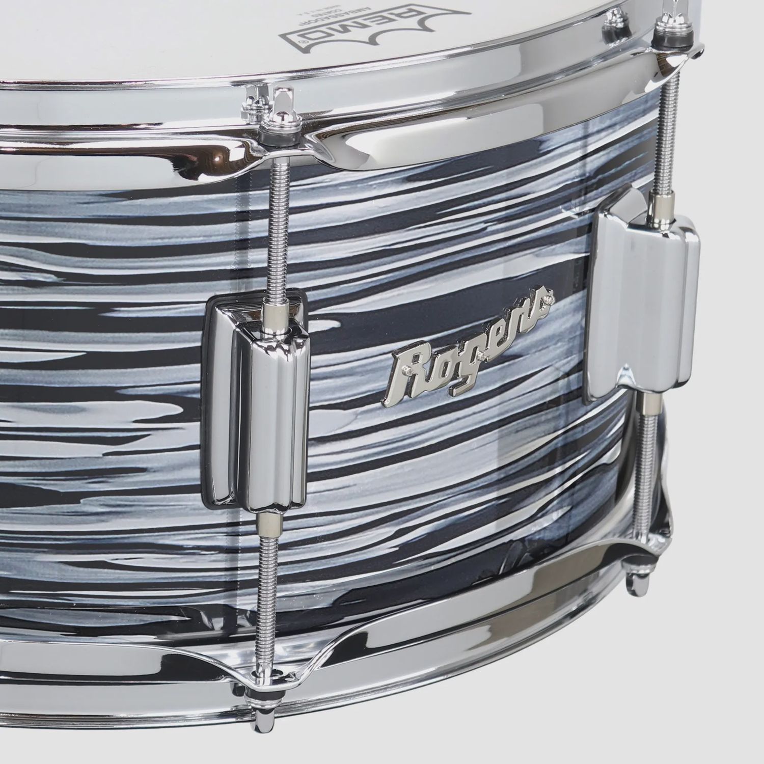 Rogers Powertone 6.5x14 Snare Drum in 70's Black Oyster