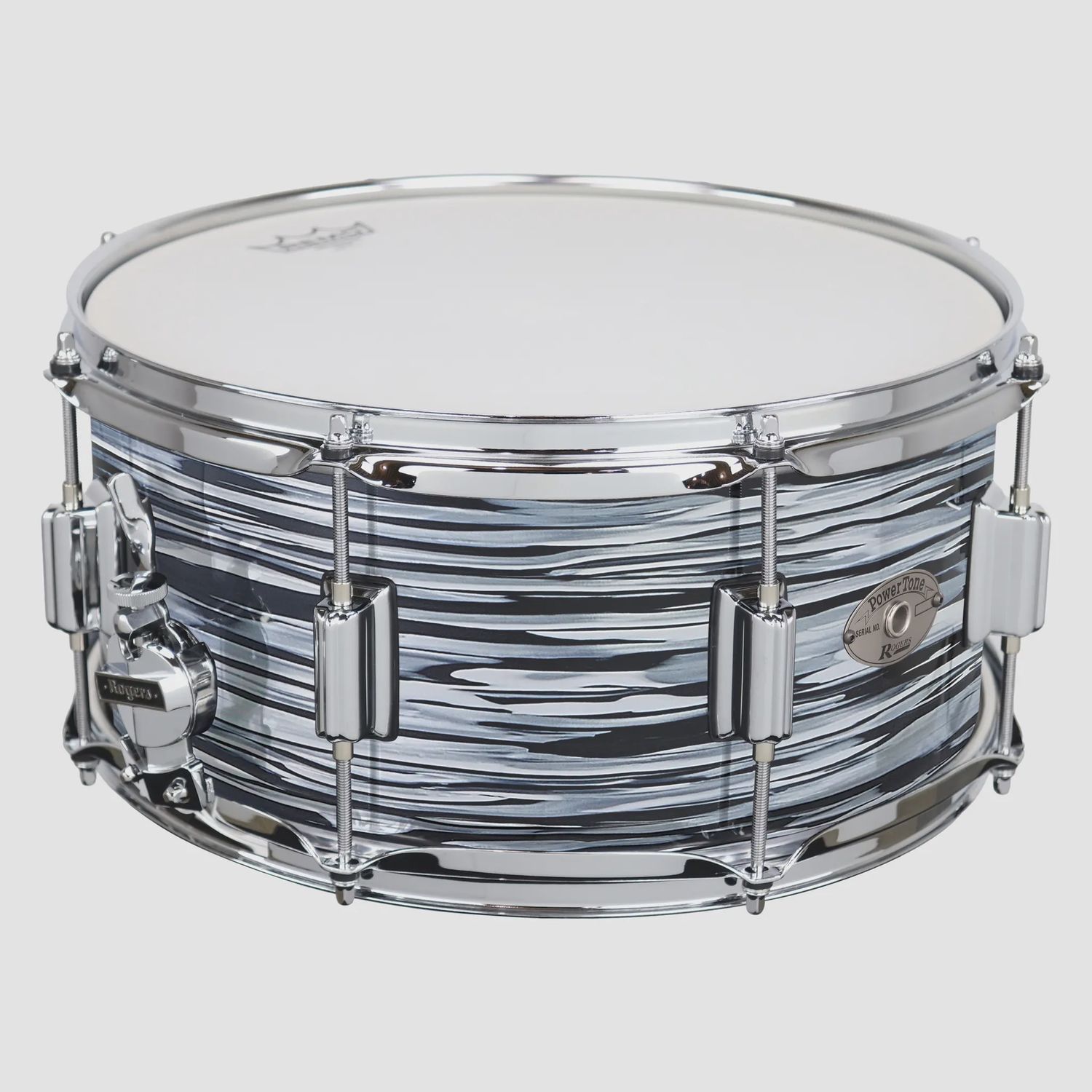 Rogers Powertone 6.5x14 Snare Drum in 70's Black Oyster