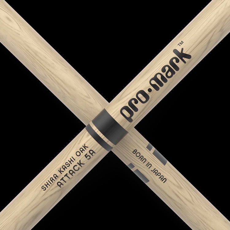 Classic Attack 5A Shira Kashi Oak Drumstick, Oval Wood Tip
