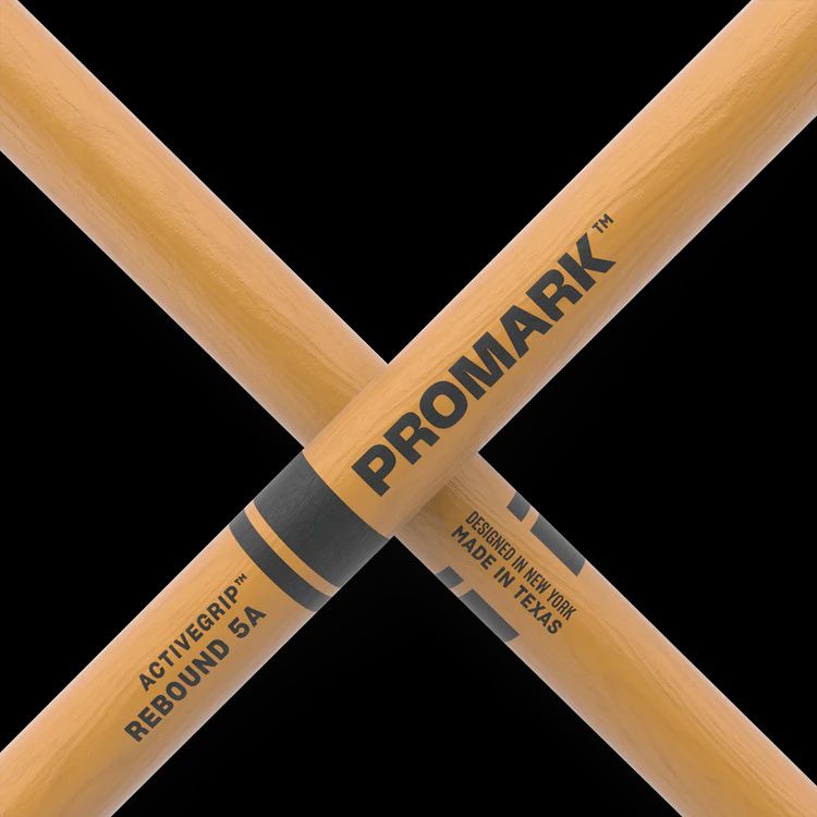 ProMark Rebound 5A ActiveGrip Clear Hickory Drumstick, Acorn Wood Tip