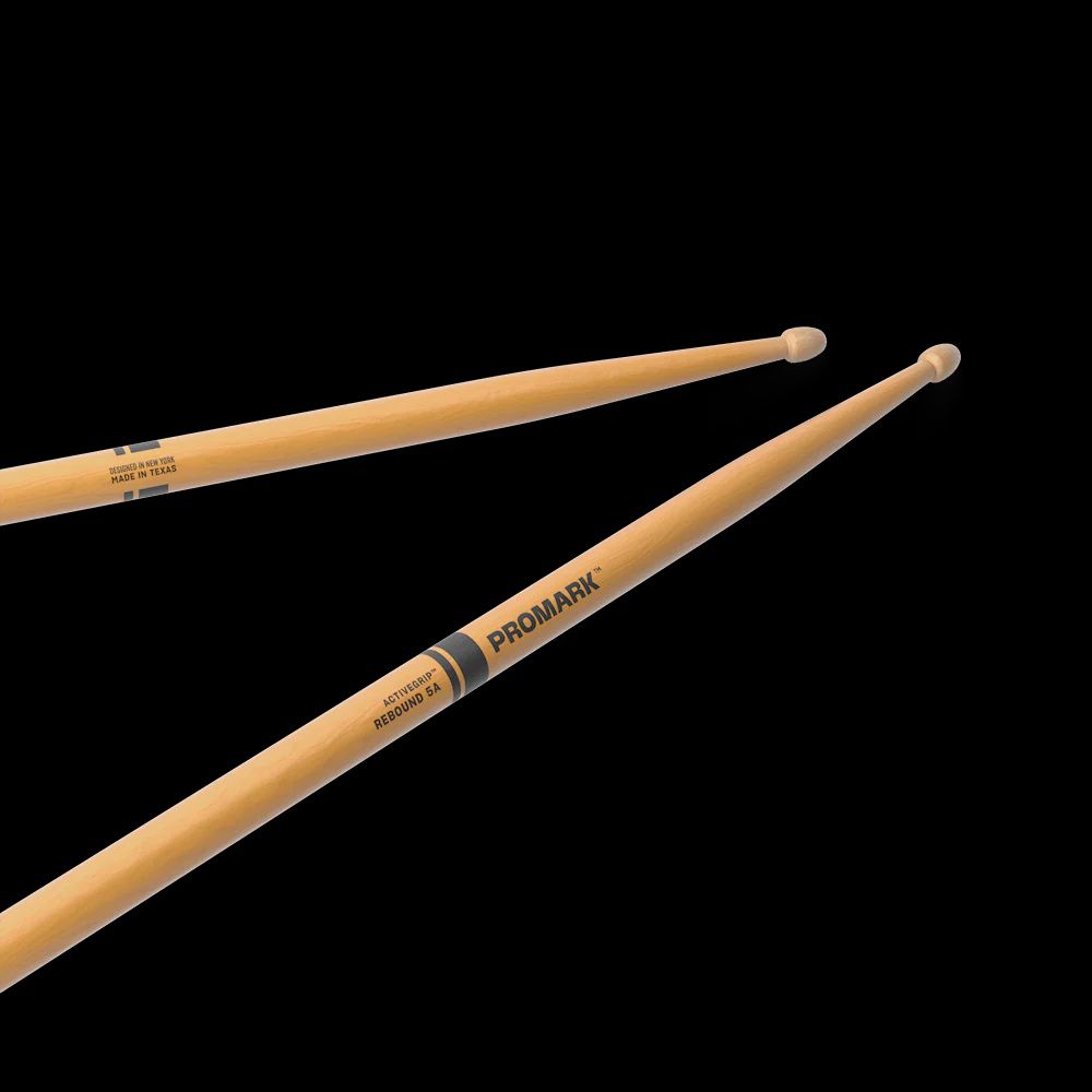 ProMark Rebound 5A ActiveGrip Clear Hickory Drumstick, Acorn Wood Tip