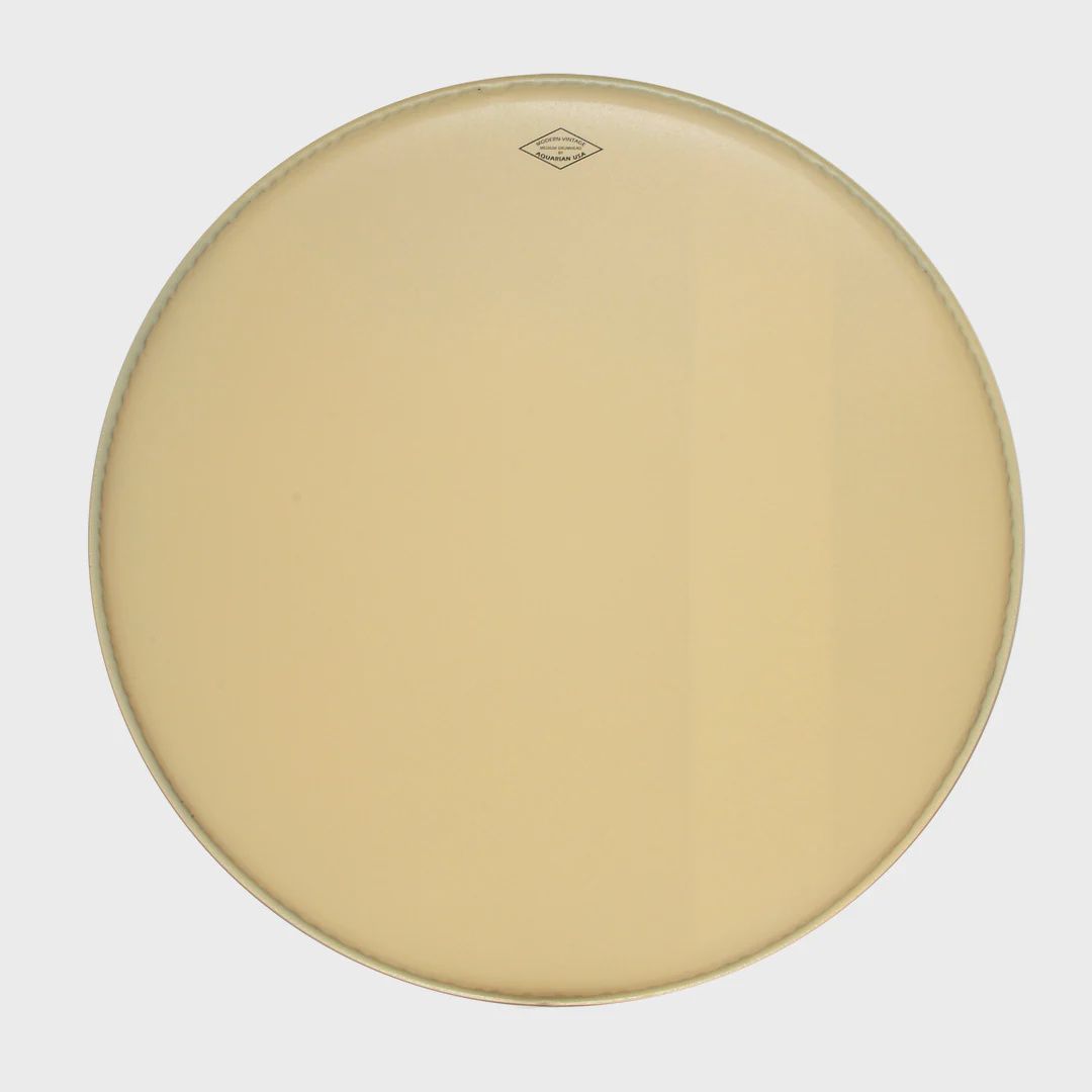 Aquarian 22" Modern Vintage Medium-Vintage Coated 10mil Single Ply Bass Drumhead With Felt Strip