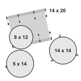 Gretsch CT1-J403 Gretsch Catalina Club 3-pc Shell Pack, Dark Cherry Sparkle