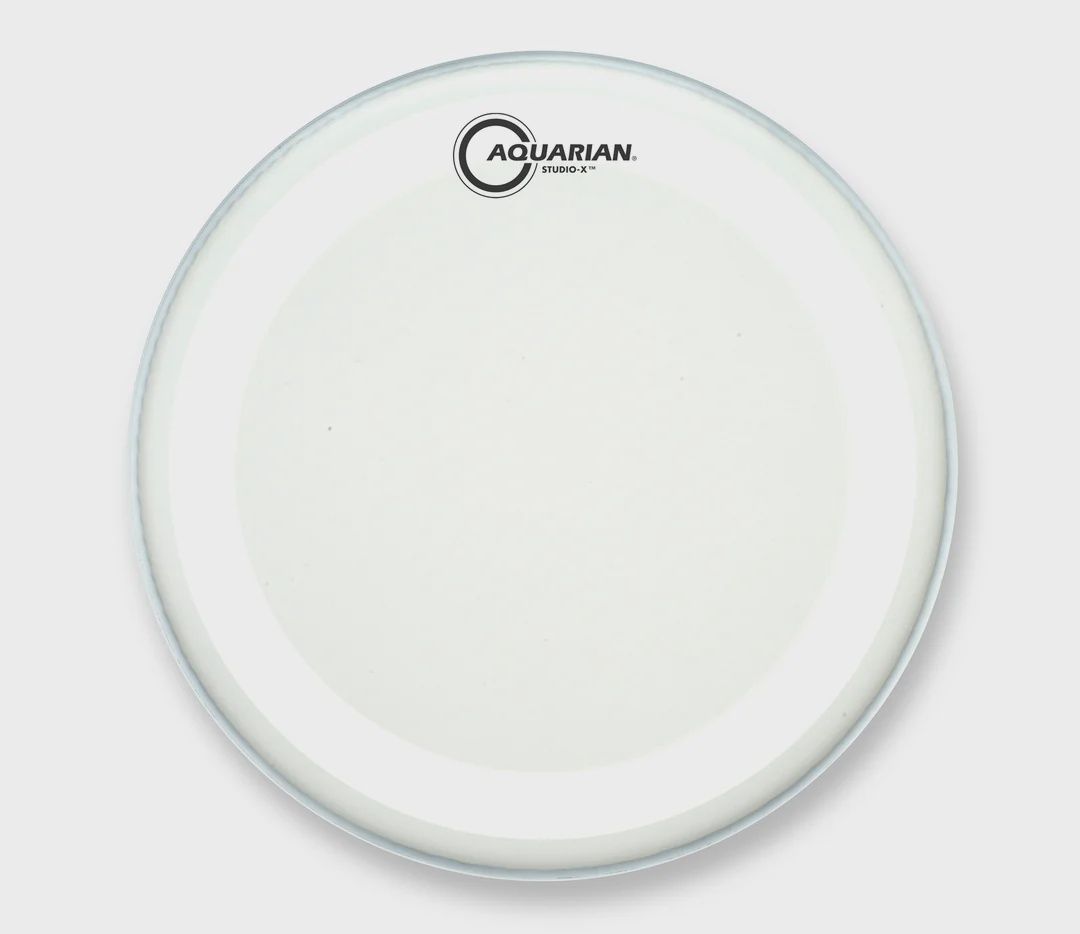 Aquarian 13" Studio-X White Texture Coated 10mil Single Ply Drumhead with X Ring