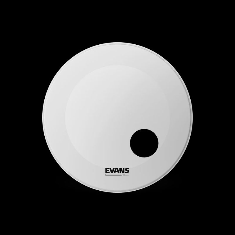 EVANS EQ3 Resonant Coated White Bass Drum Head, 18 Inch