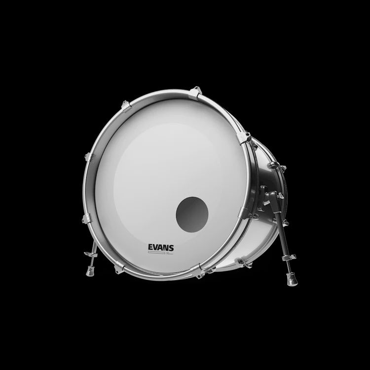 EVANS EQ3 Resonant Coated White Bass Drum Head, 18 Inch