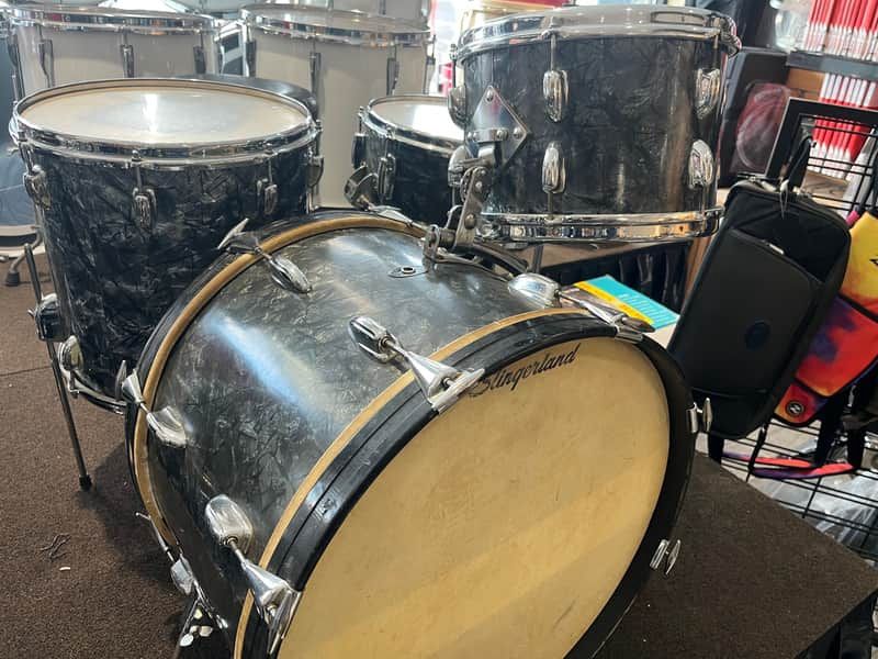 Slingerland Radio King 1958 &amp; 1966 - Black Diamond Pearl