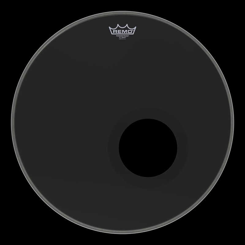 Bass, POWERSTROKE® 3, EBONY®, 20" Diameter, 5" Black DynamO Installed