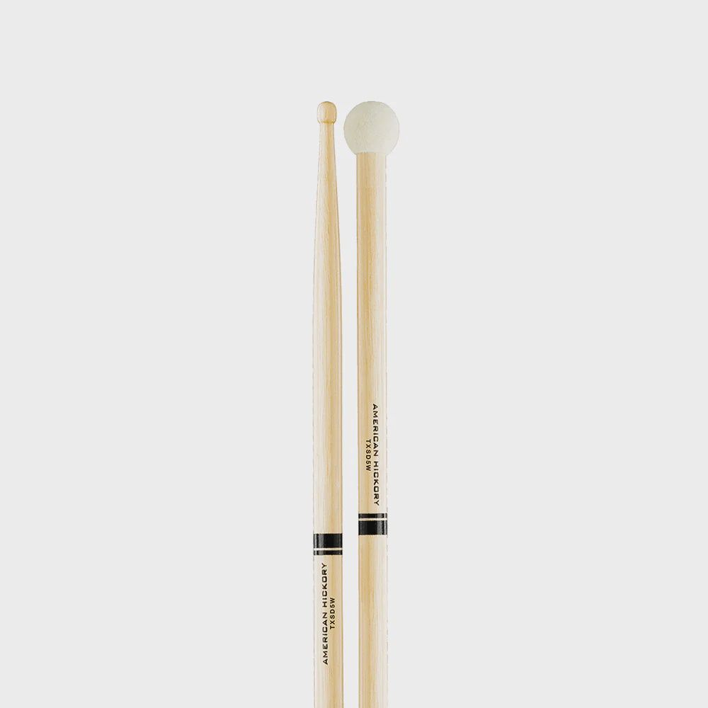 Pro mark Hickory SD5 Light Multi Percussion Stick, Wood tip, Felt Butt