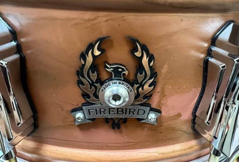 British Drum Co. Firebird Series Copper Over Brass Snare. 6" x 14"