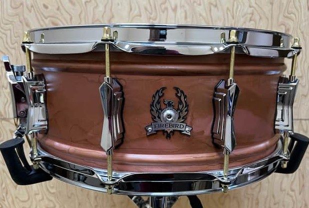 British Drum Co. Firebird Series Copper Over Brass Snare. 6" x 14"