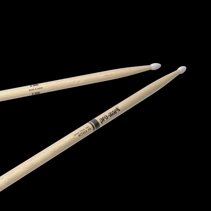 ProMark Classic Attack 5A Shira Kashi Oak Drumstick, Oval Nylon Tip