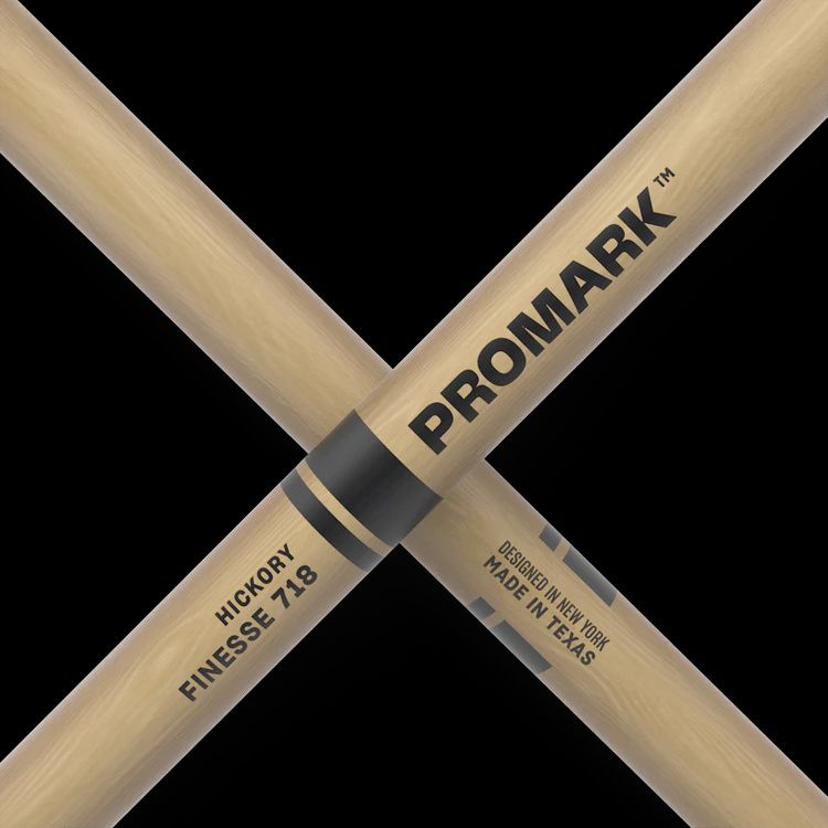 ProMark Finesse 718 Hickory Drumstick, Small Round Wood Tip