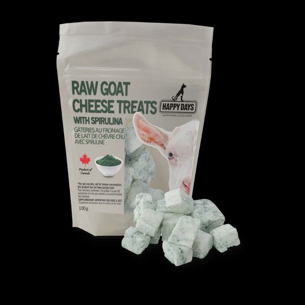 Happy Days Treats, Type: Raw Goat Cheese Treats with Spirulina