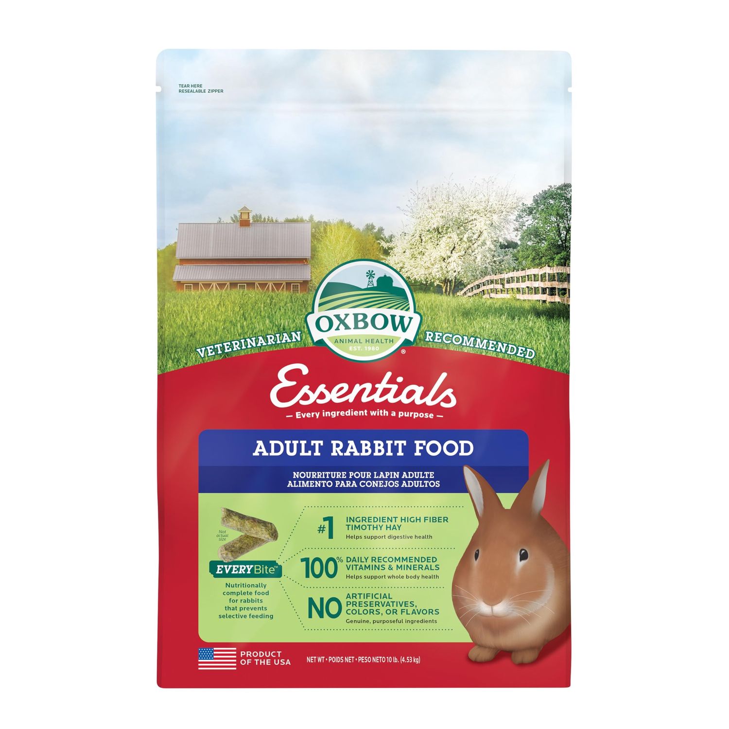 Oxbow Rabbit Food, Size: 10lb