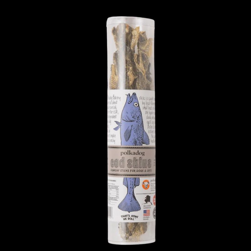 PolkaDog - Tube - Cod Skin Jerky 4.7oz