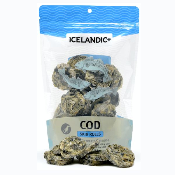 Icelandic Dog Treats - Cod Skin Rolls 3oz