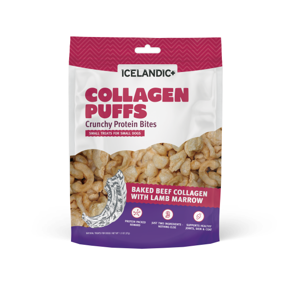 Icelandic Dog Treats - Beef Collagen Puffs w/ Marrow