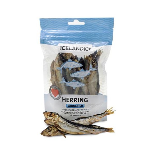 Icelandic Dog Treats - Whole Herring, Size: 9oz
