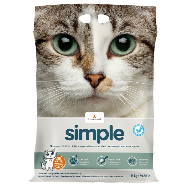 Intersand Cat Litter - Simple Unscented 14kg