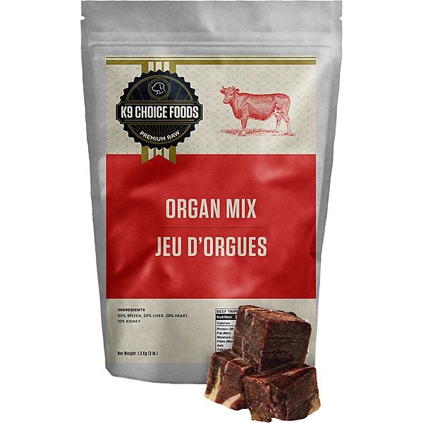 K9 Choice Beef Organ Mix 3lb