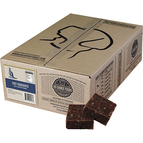 K9 Choice Raw 20lb (No Veg), Type: Just Kangaroo 20lb