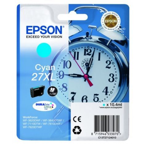 EPSON CARTUCHO TINTA CIAN 27XL 109ML WF3620/3640/7110/7610