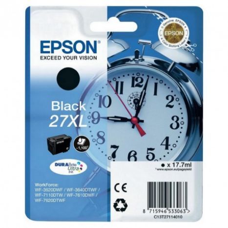 EPSON CARTUCHO TINTA NEGRO 27XL 109ML WF3620/3640/7110/7610