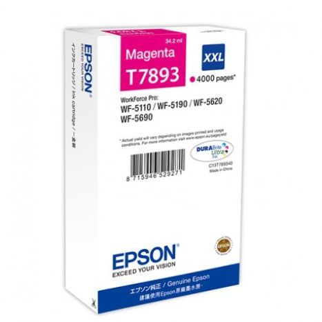 EPSON CARTUCHO MAGENTA XXL WORKFORCE WF-5XXX SERIES 4000 PAG