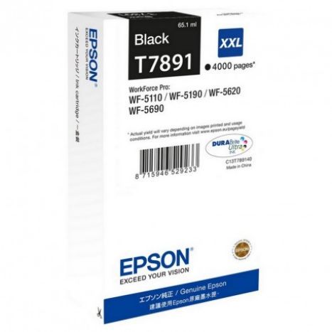 EPSON CARTUCHO NEGRO XXL WORKFORCE WF-5XXX SERIES 4000PAG