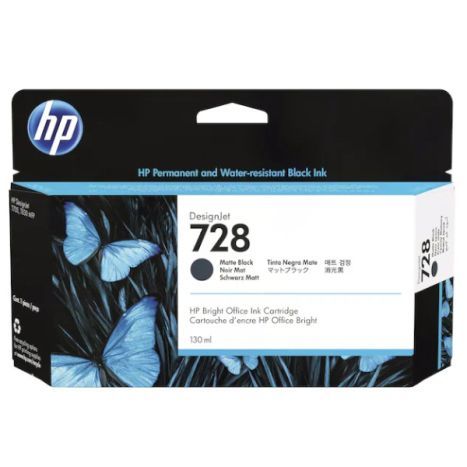 HP 728 Negro Mate Cartucho Tinta Original - 3WX25A