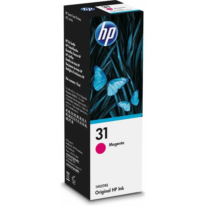 HP 31 Magenta Botella de Tinta Original - 1VU27AE
