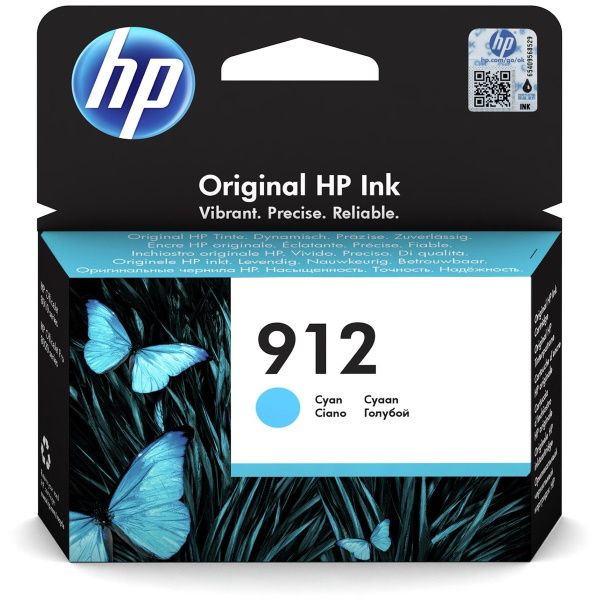 HP 912 Cyan Cartucho Tinta Original - 3YL77AE