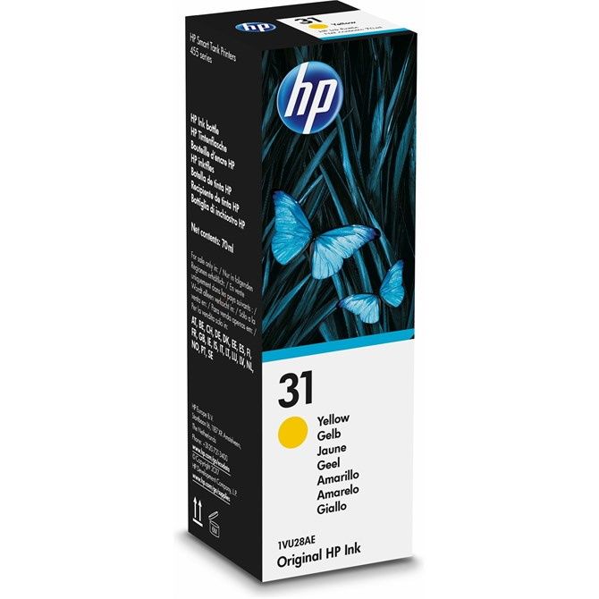 HP 31 Amarillo Botella de Tinta Original - 1VU28AE
