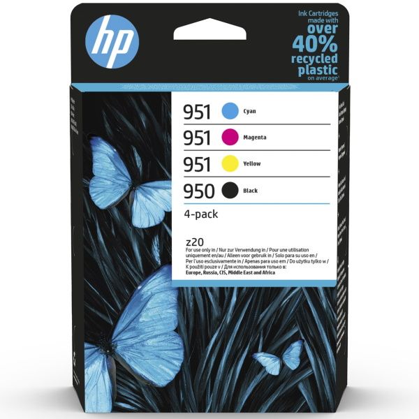 HP 950 + 951 Pack de 4 Cartuchos de Tinta Originales - 6ZC65AE