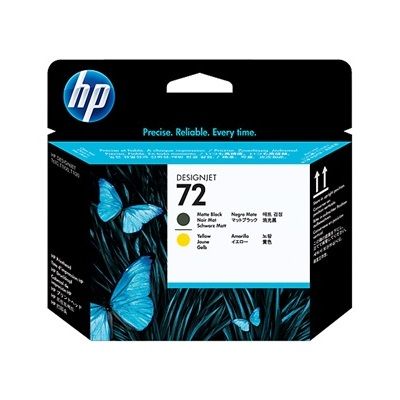 HP 72 Cabezal de Impresion Original - Negro Mate y Amarillo - C9384A