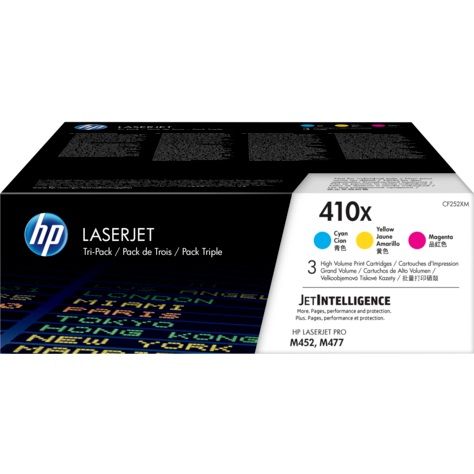 HP CF411X/CF412X/CF413X Pack de 3 Cartuchos de Toner Originales - 410X