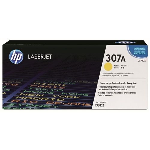 HP CE742A Amarillo Toner Original - 307A