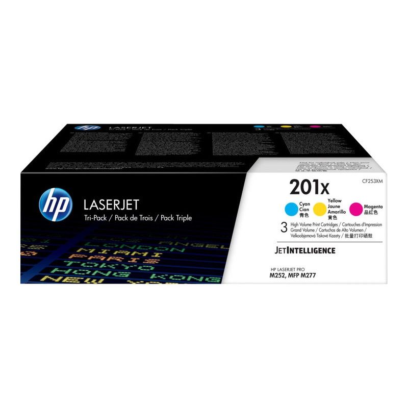 HP CF401X/CF402X/CF403X Pack de 3 Cartuchos de Toner Originales - 201X