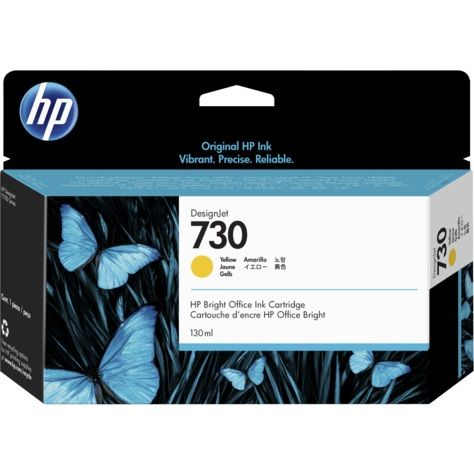 HP 730 Amarillo Cartucho Tinta Original - P2V64A